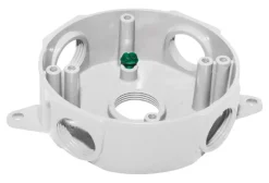 Sigma Engineered Solutions New Work 16 cu in Round Die-Cast Metal Weatherproof Box White