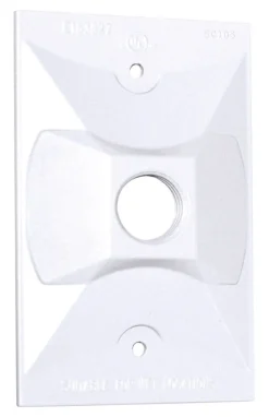 Sigma Engineered Solutions Rectangle Die-Cast Metal 1 gang 4.61 in. H X 2.85 in. W Lampholder Cover