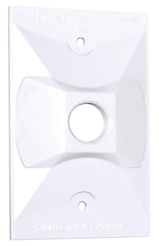 Sigma Engineered Solutions Rectangle Die-Cast Metal 1 gang 4.61 in. H X 2.85 in. W Lampholder Cover