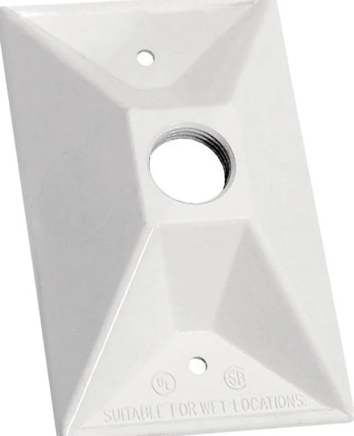 Sigma Engineered Solutions Rectangle Die-Cast Metal 1 gang 4.61 in. H X 2.85 in. W Lampholder Cover