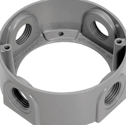Sigma Engineered Solutions New Work 16.5 cu in Round Metallic Extension Ring Gray
