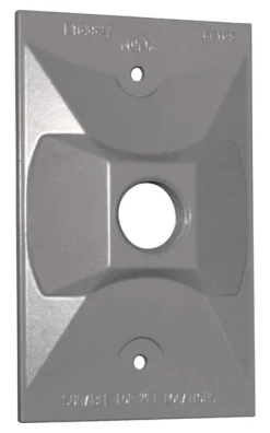 Sigma Engineered Solutions Rectangle Die-Cast Metal 1 gang 4.61 in. H X 2.85 in. W Lampholder Cover