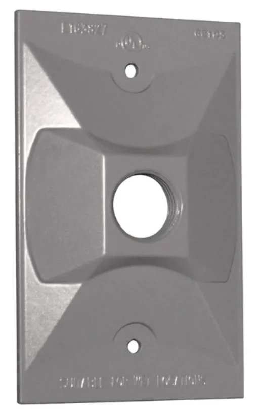 Sigma Engineered Solutions Rectangle Die-Cast Metal 1 gang 4.61 in. H X 2.85 in. W Lampholder Cover