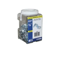 Sigma Engineered Solutions ProConnex 3/4 in. D Zinc-Plated Steel 1 Hole Strap 50 pk