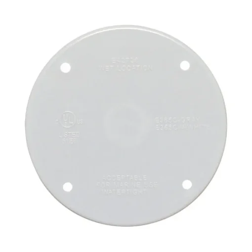 Sigma Engineered Solutions Round Plastic 4.29 in. H X 4.29 in. W Flat Box Cover