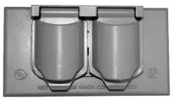 Sigma Engineered Solutions Rectangle Die-Cast Metal 1 gang 2.83 in. H X 4.57 in. W Horizontal Duplex