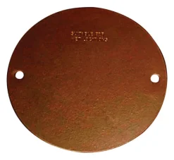 Sigma Engineered Solutions Round Stamped Steel 4.13 in. H X 4.13 in. W Flat Box Cover