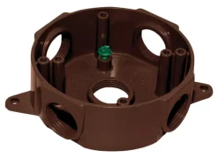 Sigma Engineered Solutions New Work 16 cu in Round Die-Cast Metal Weatherproof Box Bronze
