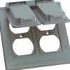 Sigma Engineered Solutions Square Die-Cast Metal 2 gang 4.54 in. H X 4.54 in. W Duplex Box Cover