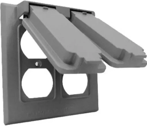 Sigma Engineered Solutions Square Die-Cast Metal 2 gang 4.54 in. H X 4.54 in. W Duplex Box Cover