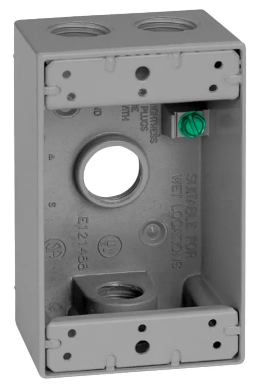 Sigma Engineered Solutions New Work 18.3 cu in Rectangle Die-Cast Metal Weatherproof Box Gray