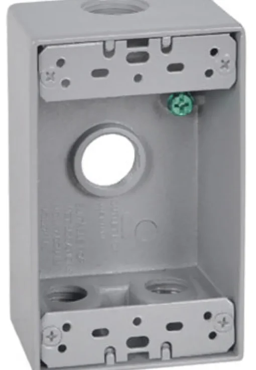 Sigma Engineered Solutions New Work 18.3 cu in Rectangle Die-Cast Metal Weatherproof Box Gray