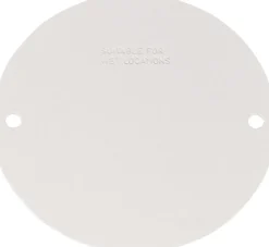 Sigma Engineered Solutions Round Stamped Steel 4.13 in. H X 4.13 in. W Flat Box Cover