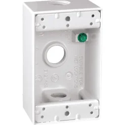 Sigma Engineered Solutions New Work 18.3 cu in Rectangle Die-Cast Metal 1 gang Weatherproof Box Whit