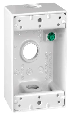 Sigma Engineered Solutions New Work 18.3 cu in Rectangle Die-Cast Metal 1 gang Weatherproof Box Whit