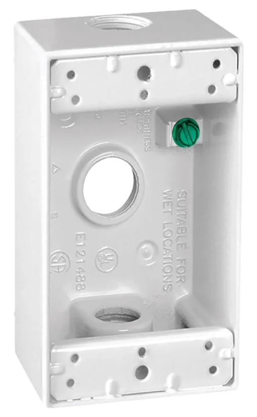 Sigma Engineered Solutions New Work 18.3 cu in Rectangle Die-Cast Metal 1 gang Weatherproof Box Whit