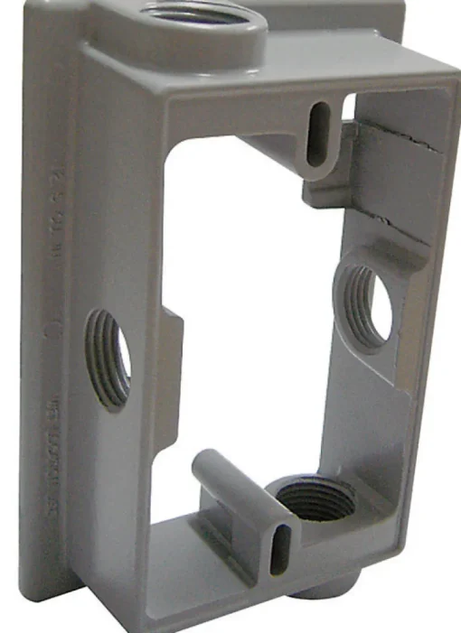 Sigma Engineered Solutions New Work 12.5 cu in Rectangle Metallic Extension Ring Gray