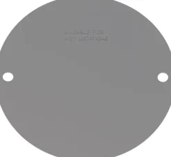 Sigma Engineered Solutions Round Stamped Steel 4.13 in. H X 4.13 in. W Flat Box Cover