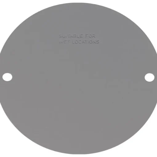 Sigma Engineered Solutions Round Stamped Steel 4.13 in. H X 4.13 in. W Flat Box Cover