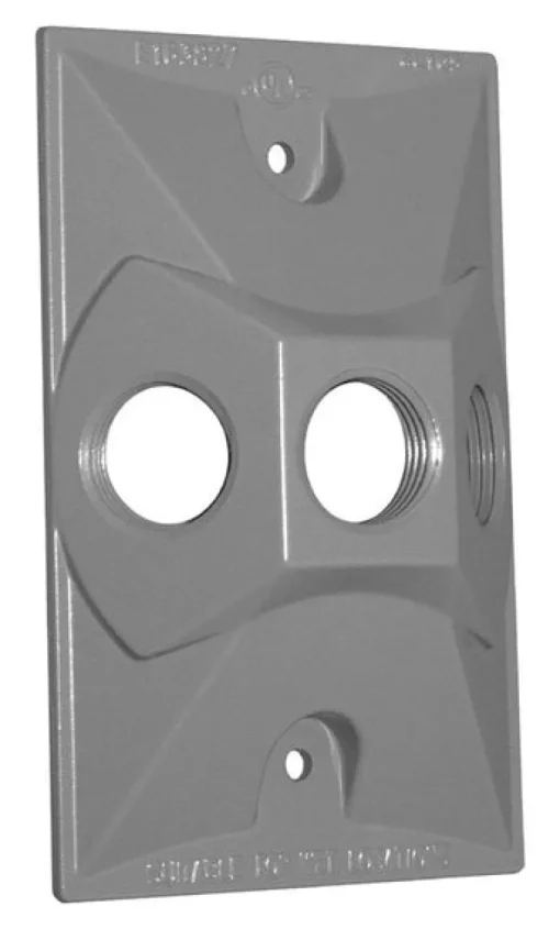 Sigma Engineered Solutions Rectangle Die-Cast Metal 1 gang 4.61 in. H X 2.85 in. W Lampholder Cover