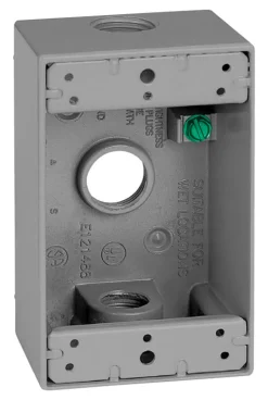 Sigma Engineered Solutions New Work 18.3 cu in Rectangle Die-Cast Metal 1 gang Weatherproof Box Gray