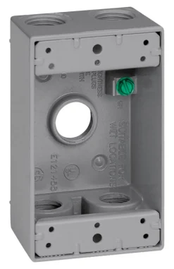 Sigma Engineered Solutions New Work 18.3 cu in Rectangle Die-Cast Metal 1 gang Weatherproof Box Gray