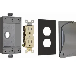 Sigma Engineered Solutions Rectangle Die-Cast Metal 1 gang 4.58 in. H X 2.83 in. W Duplex Outlet Kit