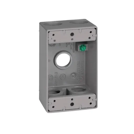 Sigma Engineered Solutions New Work 18.3 cu in Rectangle Metallic 1 gang Weatherproof Box Gray