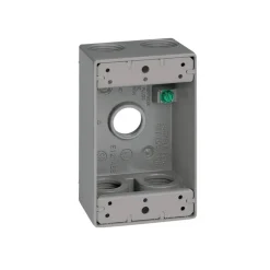 Sigma Engineered Solutions New Work 18.3 cu in Rectangle Metallic 1 gang Weatherproof Box Gray