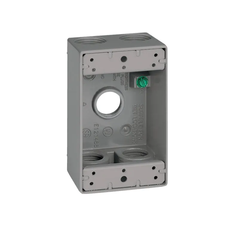 Sigma Engineered Solutions New Work 18.3 cu in Rectangle Metallic 1 gang Weatherproof Box Gray