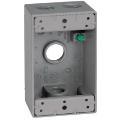 Sigma Engineered Solutions New Work 18.3 cu in Rectangle Metallic 1 gang Weatherproof Box Gray