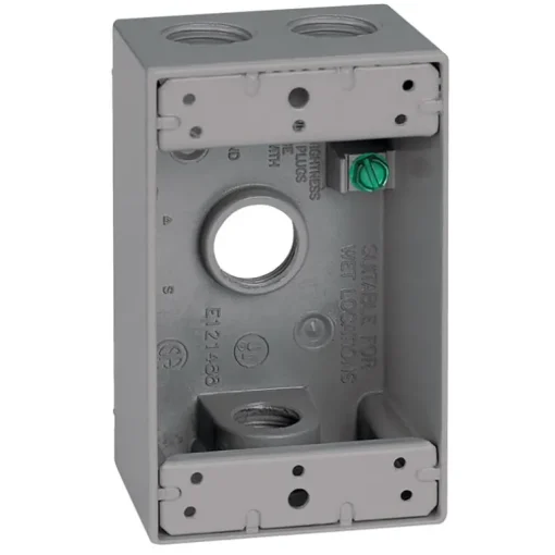 Sigma Engineered Solutions New Work 18.3 cu in Rectangle Metallic 1 gang Weatherproof Box Gray