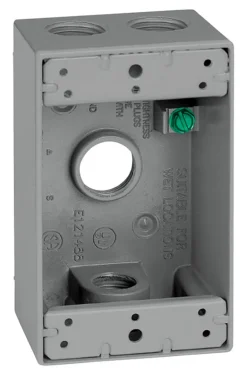 Sigma Engineered Solutions New Work 18.3 cu in Rectangle Metallic 1 gang Weatherproof Box Gray
