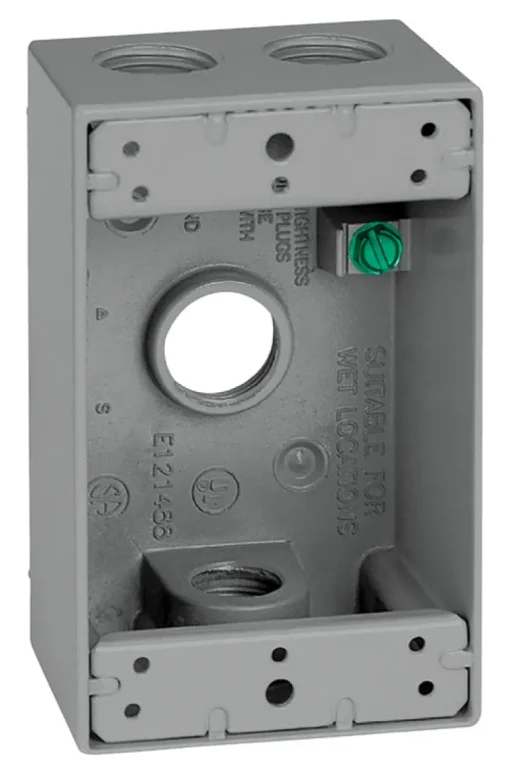 Sigma Engineered Solutions New Work 18.3 cu in Rectangle Metallic 1 gang Weatherproof Box Gray