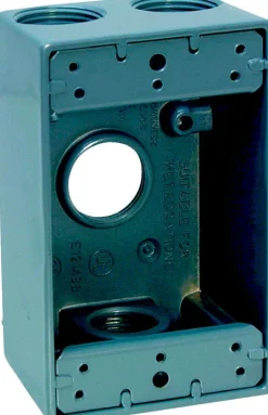 Sigma Engineered Solutions New Work 18.3 cu in Rectangle Metallic 1 gang Weatherproof Box Gray