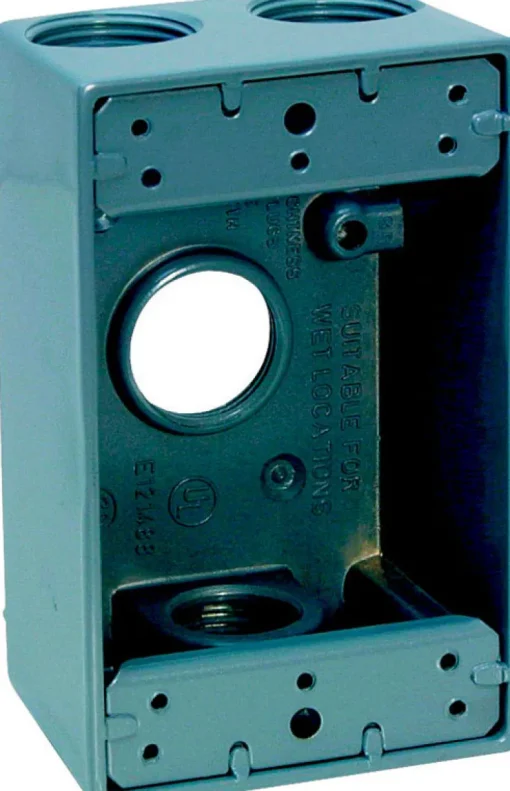 Sigma Engineered Solutions New Work 18.3 cu in Rectangle Metallic 1 gang Weatherproof Box Gray
