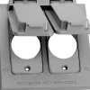 Sigma Engineered Solutions Square Die-Cast Metal 2 gang 4.54 in. H X 4.54 in. W 15/20 Amp Receptacle