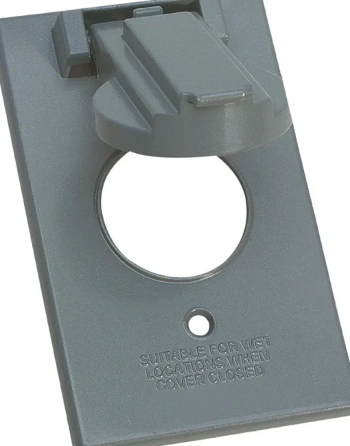 Sigma Engineered Solutions Rectangle Die-Cast Metal 1 gang 4.57 in. H X 2.83 in. W 15/20 Amp Recepta