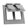 Sigma Engineered Solutions Square Die-Cast Metal 2 gang 4.54 in. H X 4.54 in. W GFCI Cover