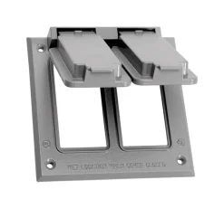 Sigma Engineered Solutions Square Die-Cast Metal 2 gang 4.54 in. H X 4.54 in. W GFCI Cover
