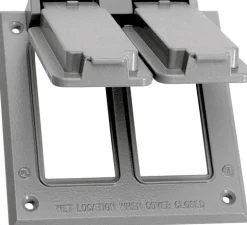 Sigma Engineered Solutions Square Die-Cast Metal 2 gang 4.54 in. H X 4.54 in. W GFCI Cover