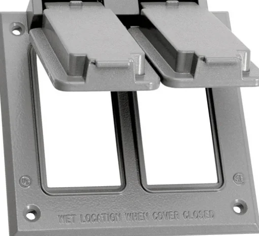 Sigma Engineered Solutions Square Die-Cast Metal 2 gang 4.54 in. H X 4.54 in. W GFCI Cover