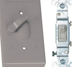 Sigma Engineered Solutions Rectangle Die-Cast Metal 1 gang 4.57 in. H X 2.83 in. W Toggle Switch and