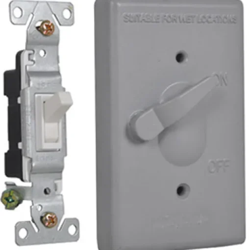 Sigma Engineered Solutions Rectangle Die-Cast Metal 1 gang 4.57 in. H X 2.83 in. W Toggle Switch and