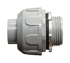 Sigma ProConnex Silver Plastic Straight Liquid Tight Connector 2 L x 1/2 Dia. in.