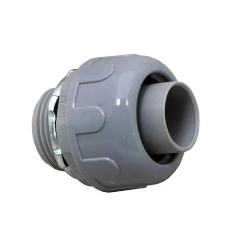 Sigma ProConnex Silver Plastic Straight Liquid Tight Connector 2 L x 1/2 Dia. in.
