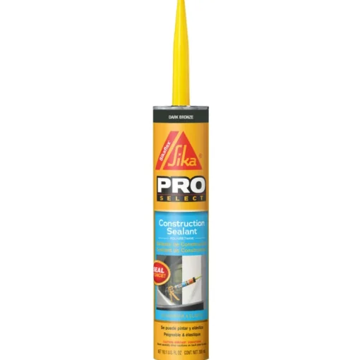 Sika Pro Select Dark Bronze Polyurethane Construction Caulk Sealant 10.1 oz. (Pack of 12)