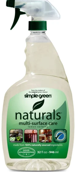 Simple Green Naturals Lemon Verbena Scent Multi-Surface Cleaner Liquid 32 oz (Pack of 6)
