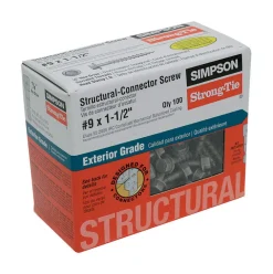 Simpson Strong-Tie Strong-Drive No. 9 Sizes X 1-1/2 in. L Star Hex Head Coarse Structural Screws
