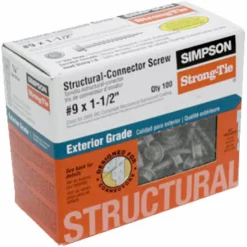 Simpson Strong-Tie Strong-Drive No. 9 Sizes X 1-1/2 in. L Star Hex Head Coarse Structural Screws